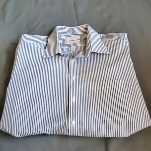 Roundtree & Yorke Striped Dress Shirt Gold Label